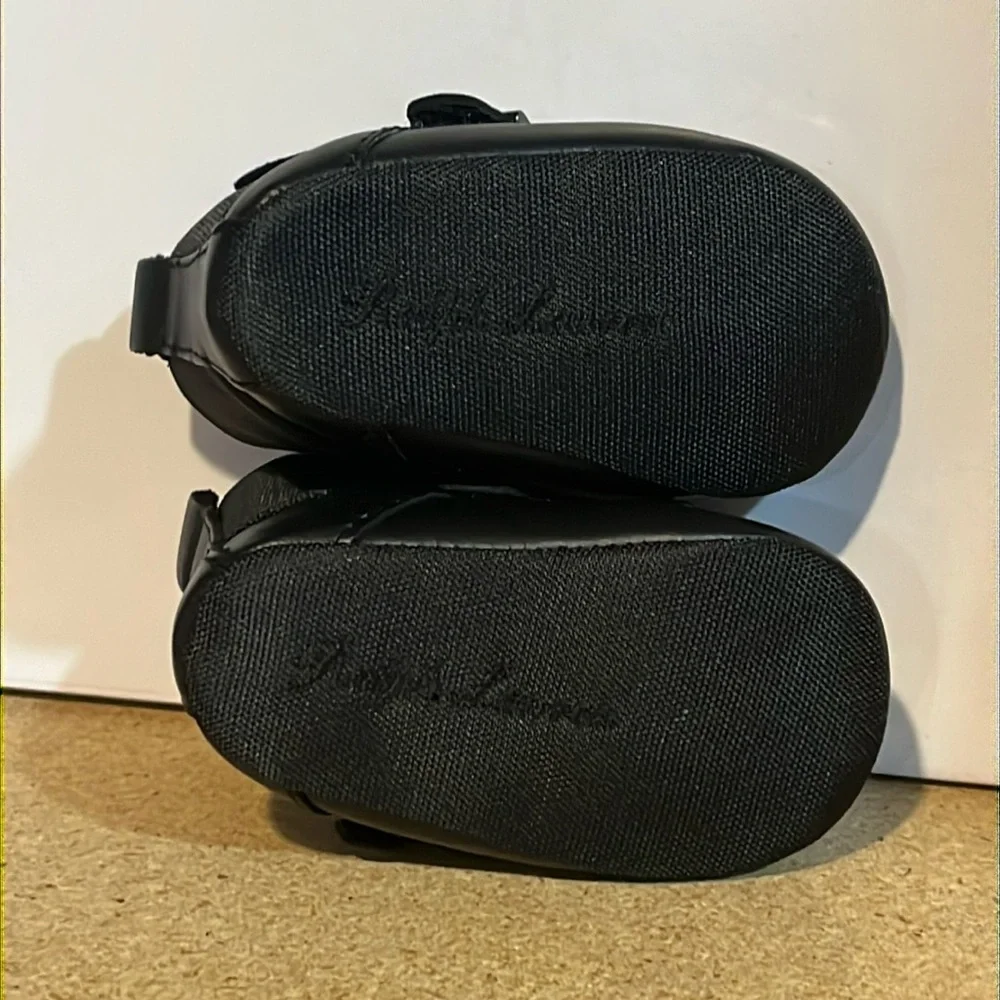 Polo Ralph Lauren Ranger Crib Shoes Booties black Baby Infant Boys Girls Size 0